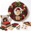 DIY fabric Christmas wreath kit with snowman