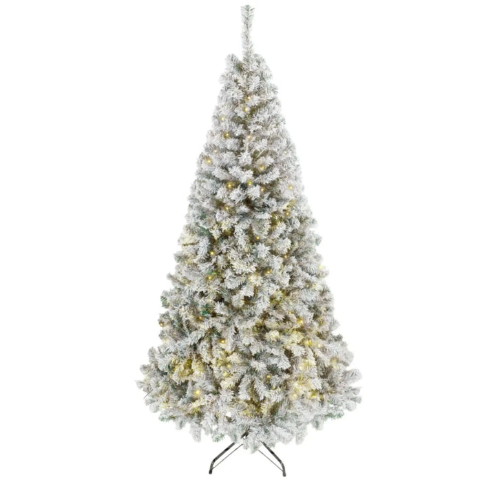 Hendrano 7.5 ft Flocked Fir Christmas Tree with 400 Warm Lights