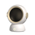 Round astronaut helmet mini heater in white