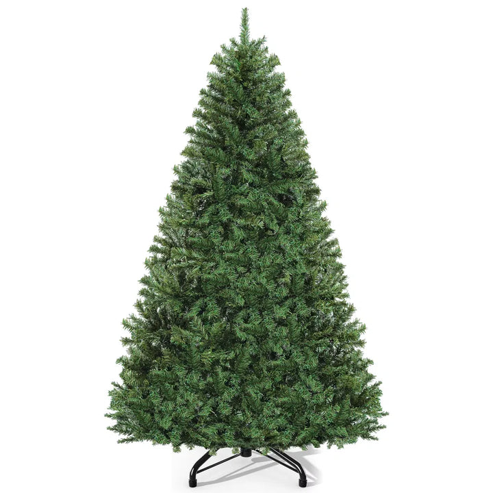 Full green spruce Christmas tree
