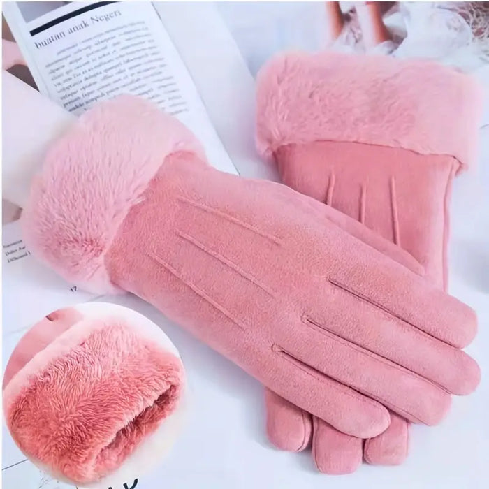 Hendrano™ Warm Suede Gloves with Soft Velvet Lining and Plush Cuff