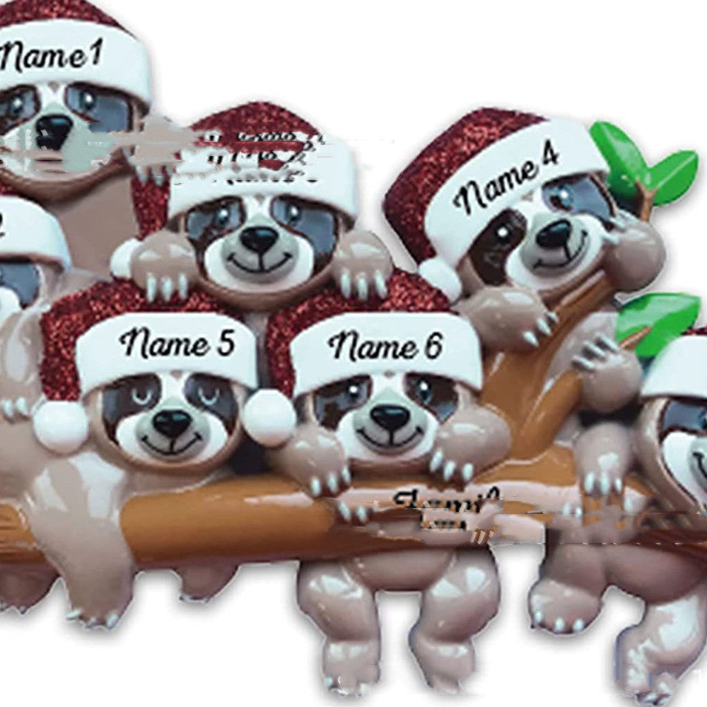 Personalized Acrylic Family Christmas Ornament with Koalas