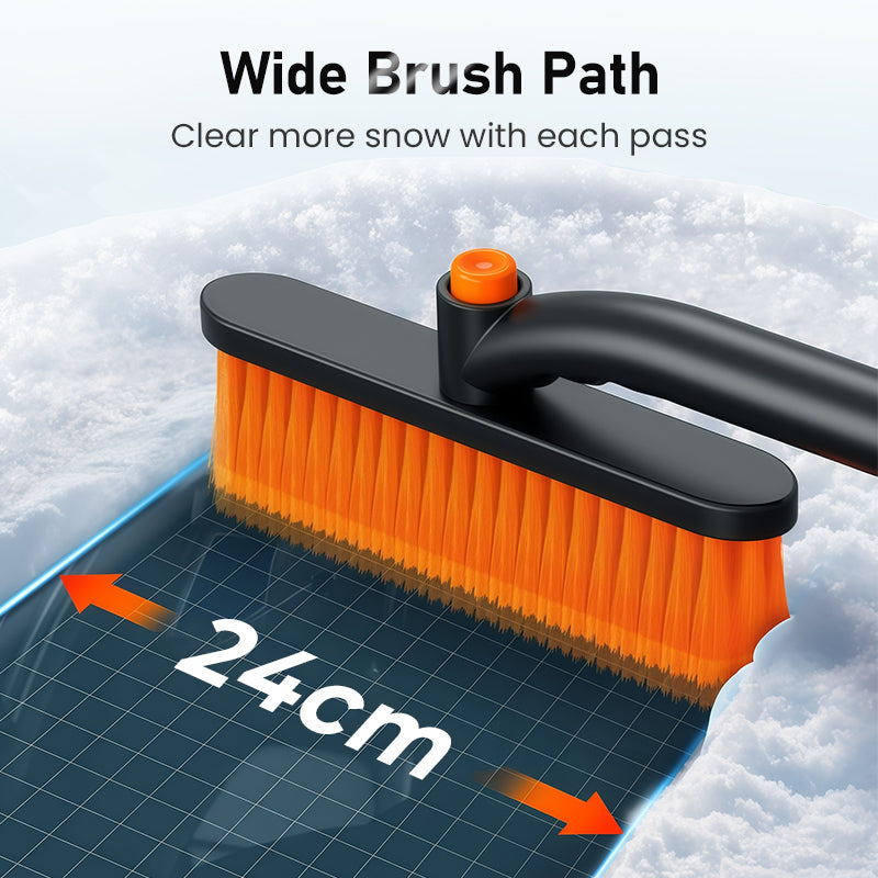 3-in-1 Extendable Snow Brush and Ice Scraper with Pivoting Head