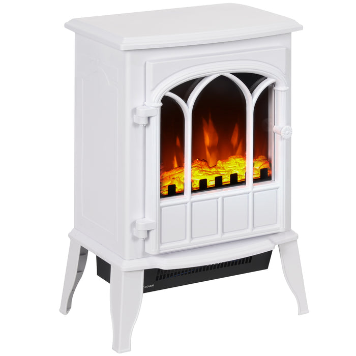 Hendrano Electric Log Burner Fireplace 2000W with Charcoal Flames