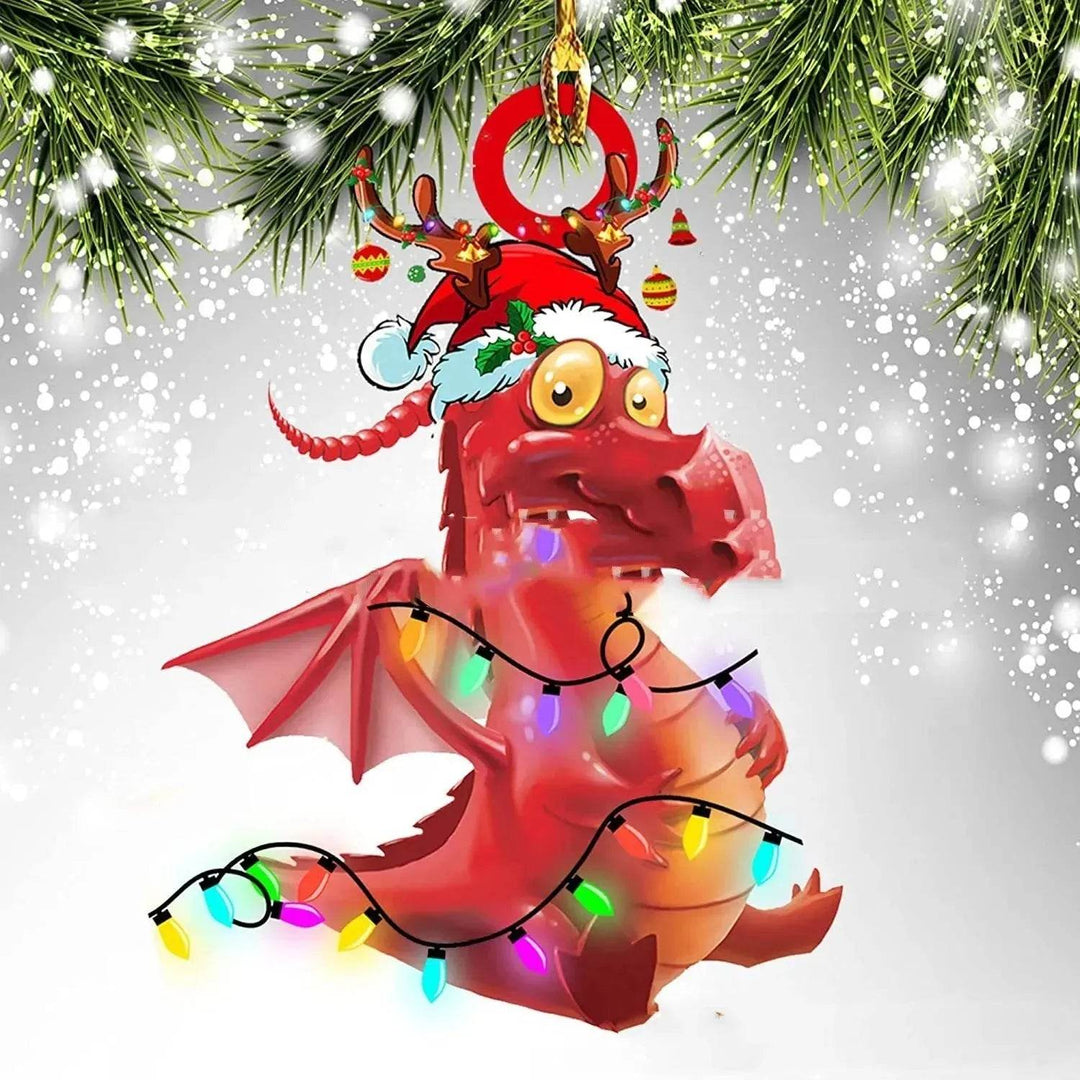Dinosaur Dragon Egg Acrylic Christmas Ornament – 18 Designs