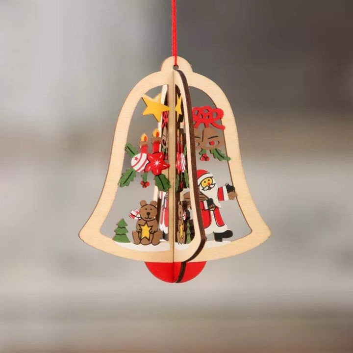 Laser-Cut 3D Wooden Christmas Ornaments – Star, Bell &amp; Bear