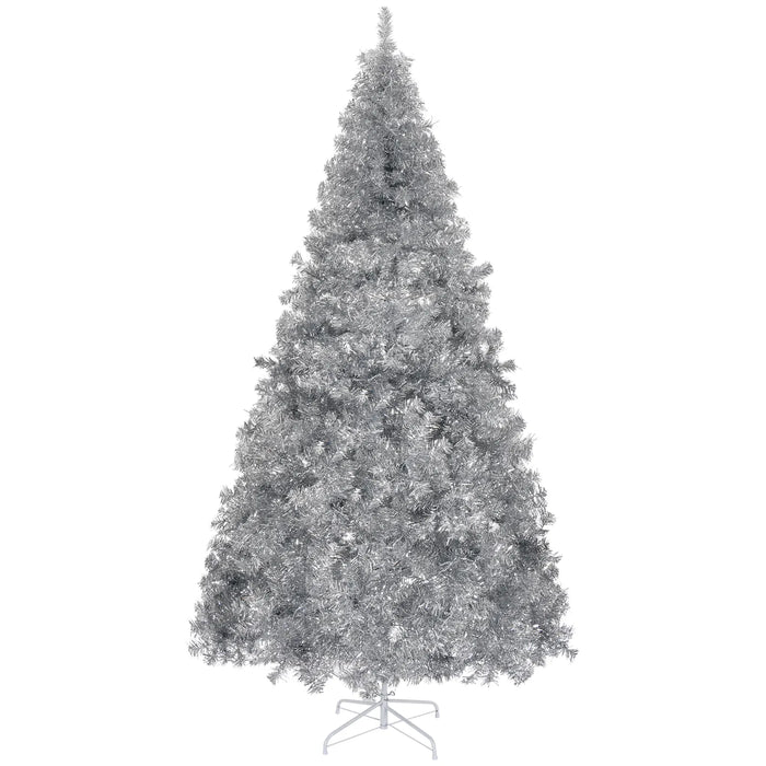 Hendrano Silver Artificial Christmas Tree 6 ft, Hinged, 800 Tips