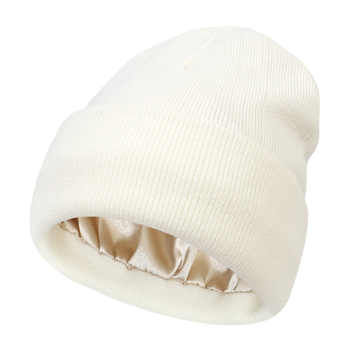 Hendrano Satin-Lined Cuffed Knit Beanie in 11 Colors