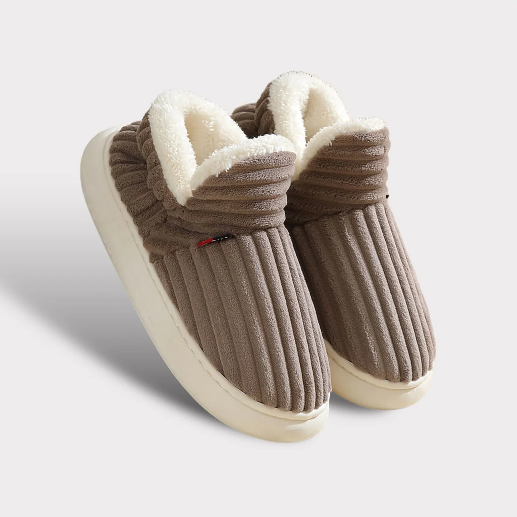 Hendrano™ Fuzzy Fleece Slippers with Thick Cushioned Non-Slip Sole