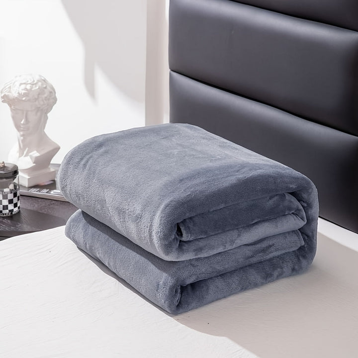 Soft and warm gray flannel blanket for all seasons