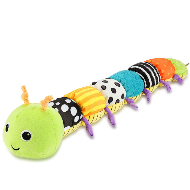Hendrano™ Musical Caterpillar Rattle Plush with Crinkle Textures