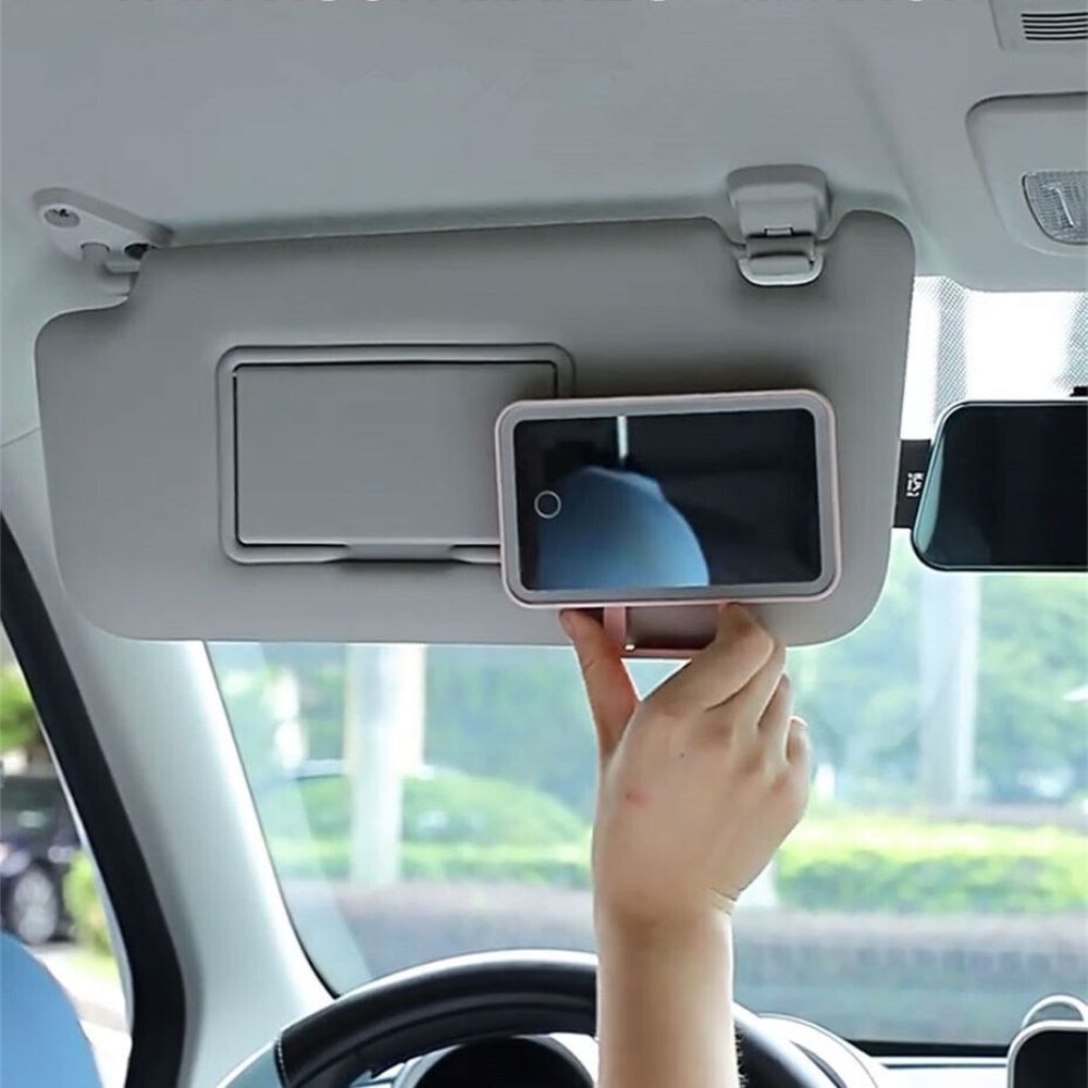 Lighted LED Car Visor Mirror with Dimmable Brightness