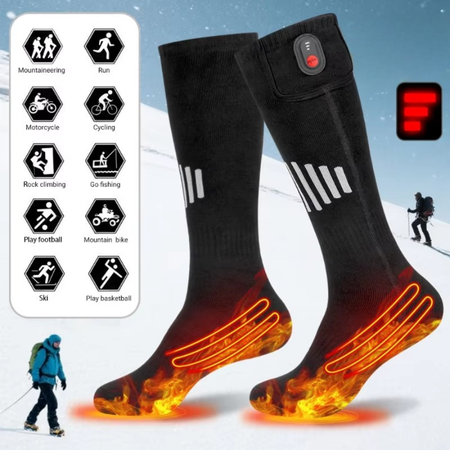 Hendrano™ USB Rechargeable Heated Socks with Toe and Sole Warmth