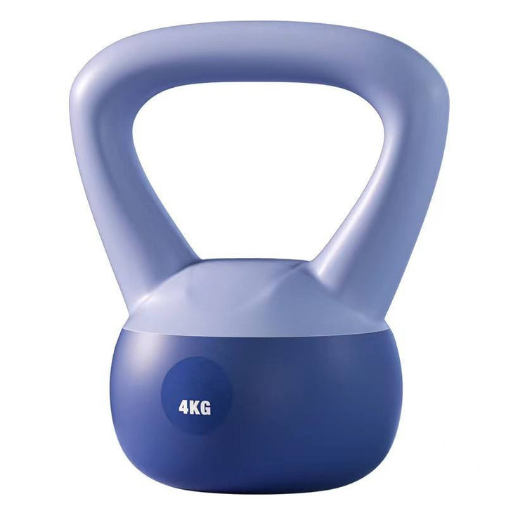 Light pink soft-shell kettlebell for home