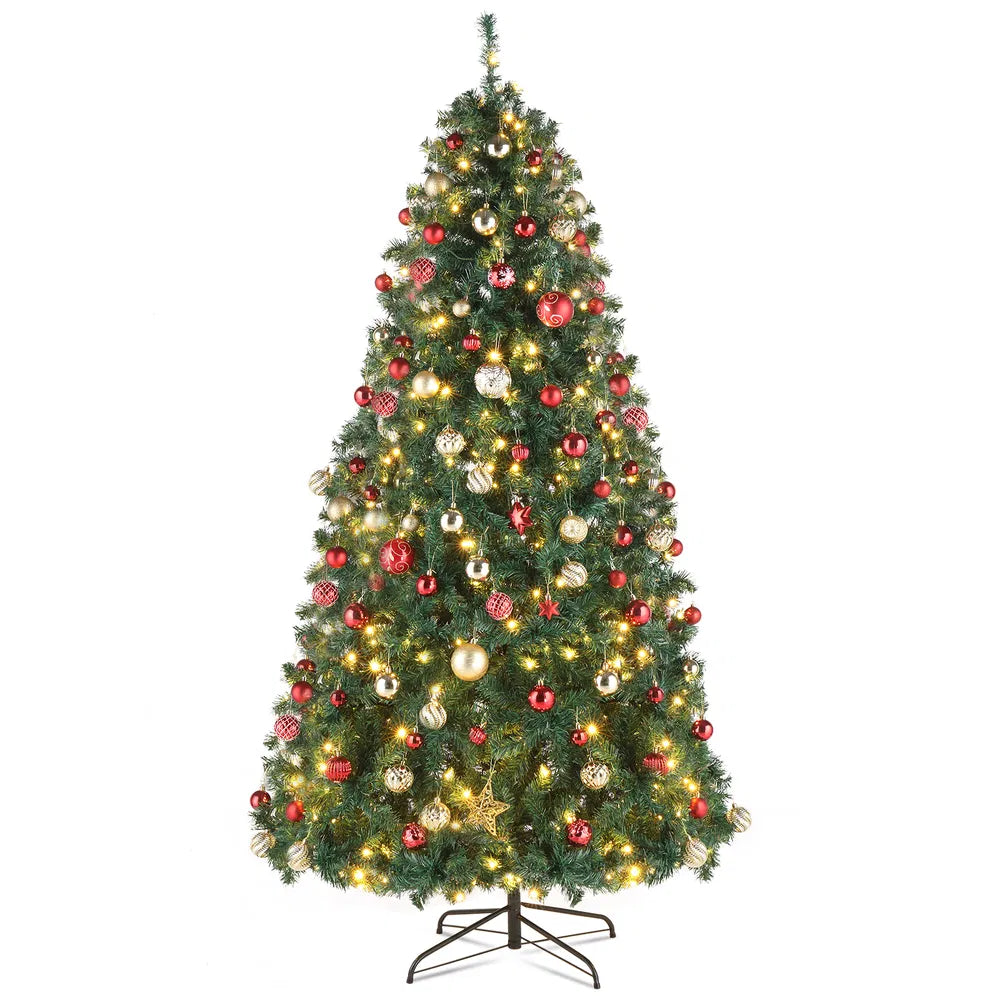 Tall pre-lit 10 ft Christmas tree
