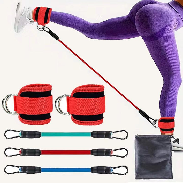 Ankle cuff resistance band set