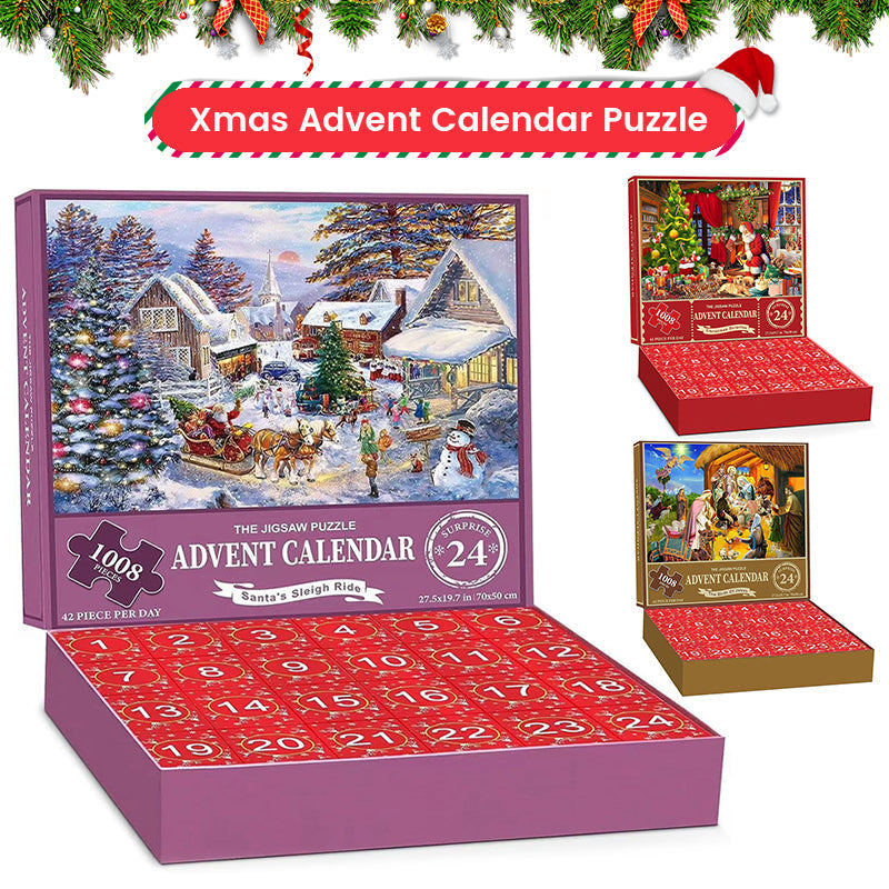 Christmas Jigsaw Puzzle Advent Calendar with Mystery Scenes