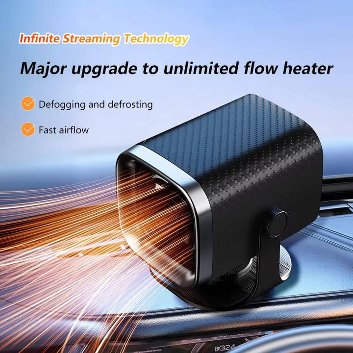 12V/24V Ceramic Car Heater &amp; Windshield Defroster, 360° Rotating