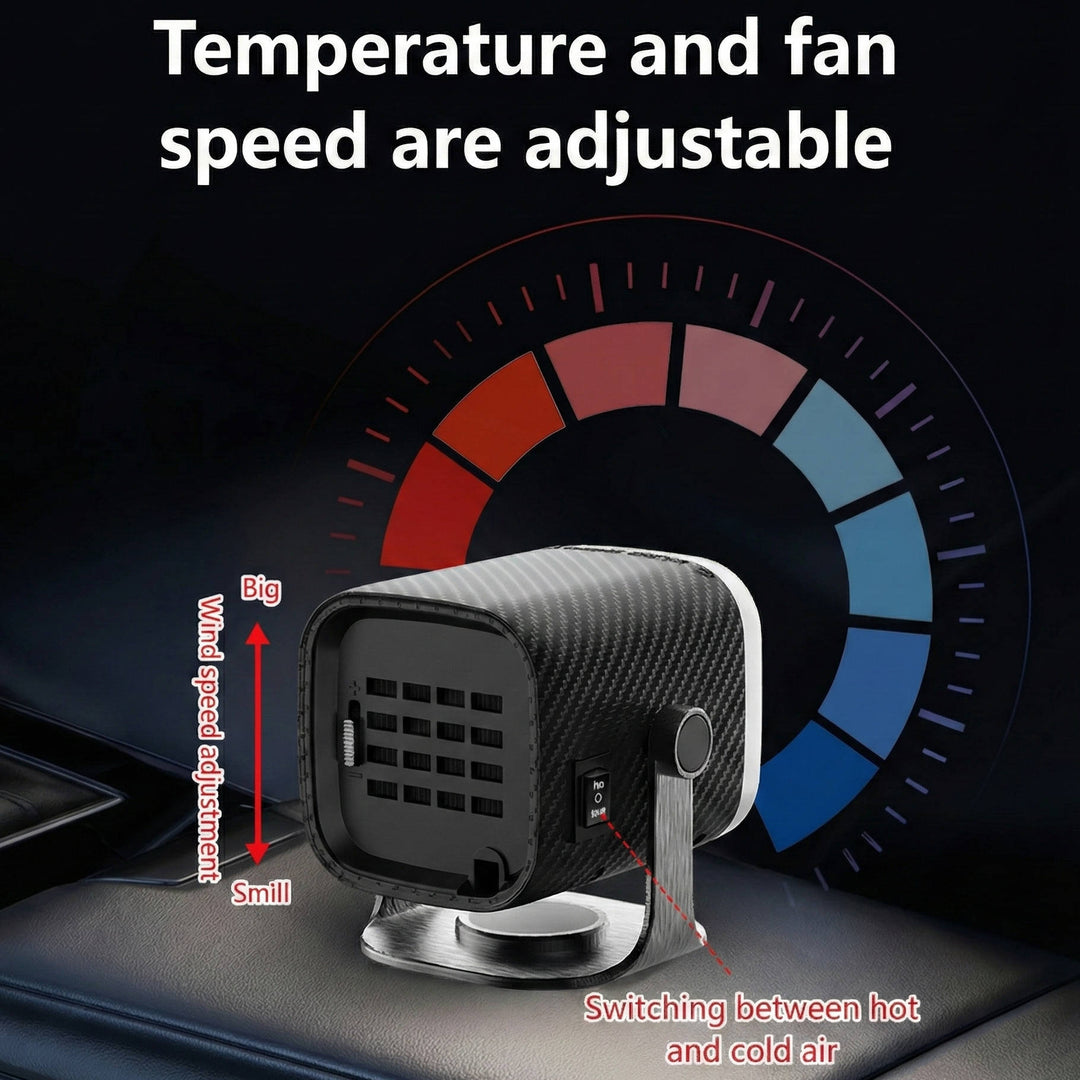 12V/24V Ceramic Car Heater &amp; Windshield Defroster, 360° Rotating