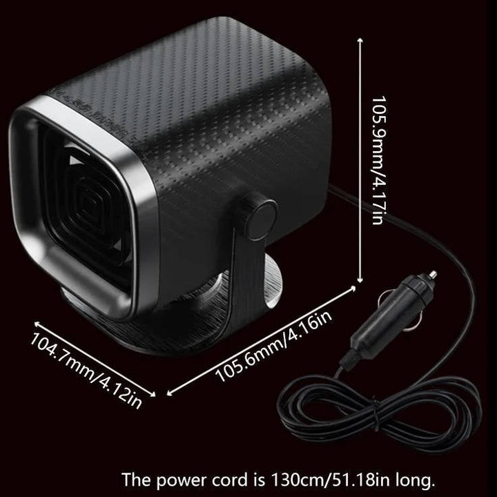 12V/24V Ceramic Car Heater &amp; Windshield Defroster, 360° Rotating