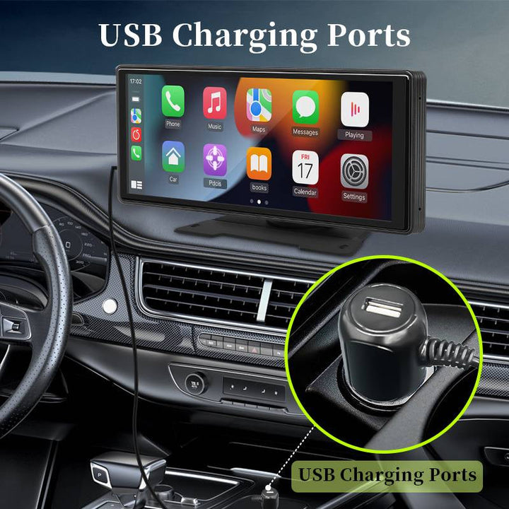 10.26-Inch Touchscreen Car Stereo with CarPlay and Backup Camera