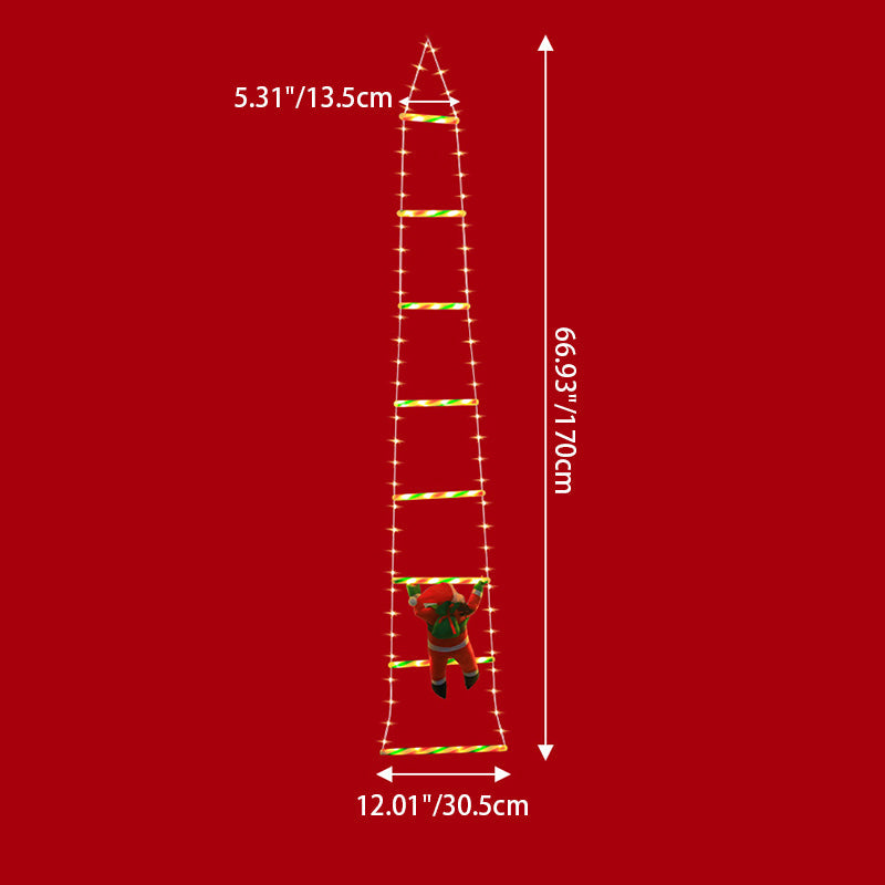 Hendrano™ Climbing Santa Ladder LED Light with 8 Flashing Modes