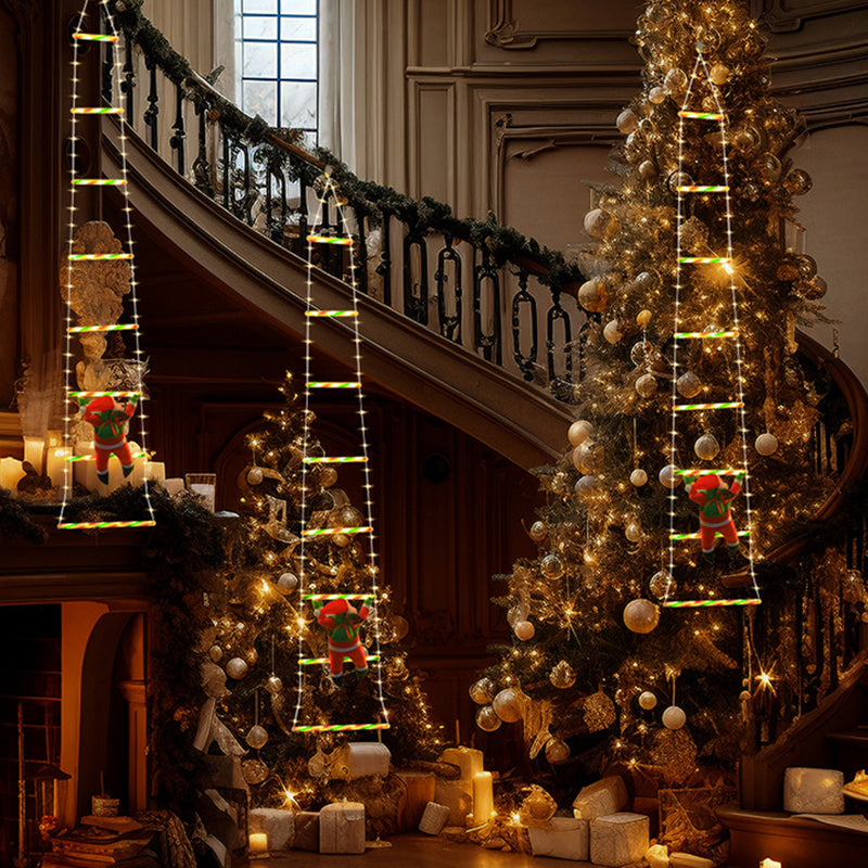 Hendrano™ Climbing Santa Ladder LED Light with 8 Flashing Modes