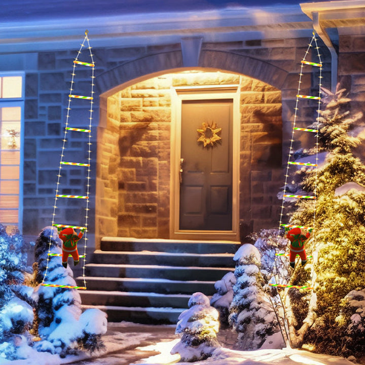 Hendrano™ Climbing Santa Ladder LED Light with 8 Flashing Modes