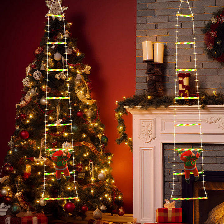 Hendrano™ Climbing Santa Ladder LED Light with 8 Flashing Modes