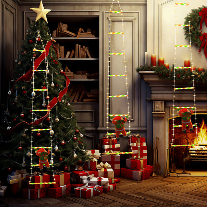Hendrano™ Climbing Santa Ladder LED Light with 8 Flashing Modes