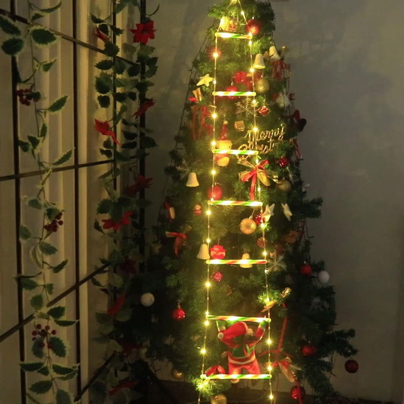 Hendrano™ Climbing Santa Ladder LED Light with 8 Flashing Modes