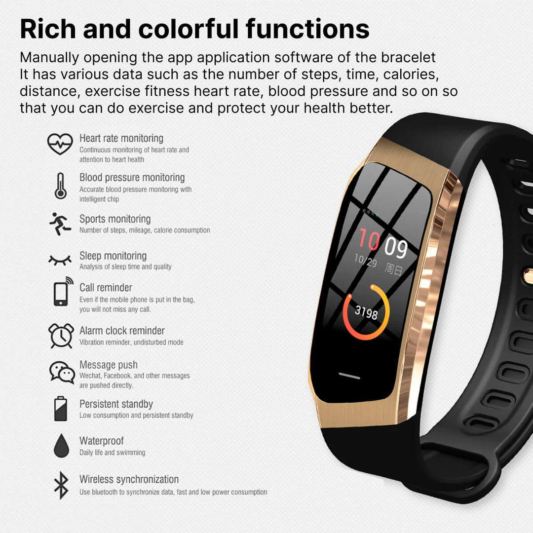 Fitness Smartwatch with Sleep, Heart Rate and Step Tracking