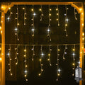 Hendrano™ Warm White LED Icicle Curtain Lights, Weather Resistant