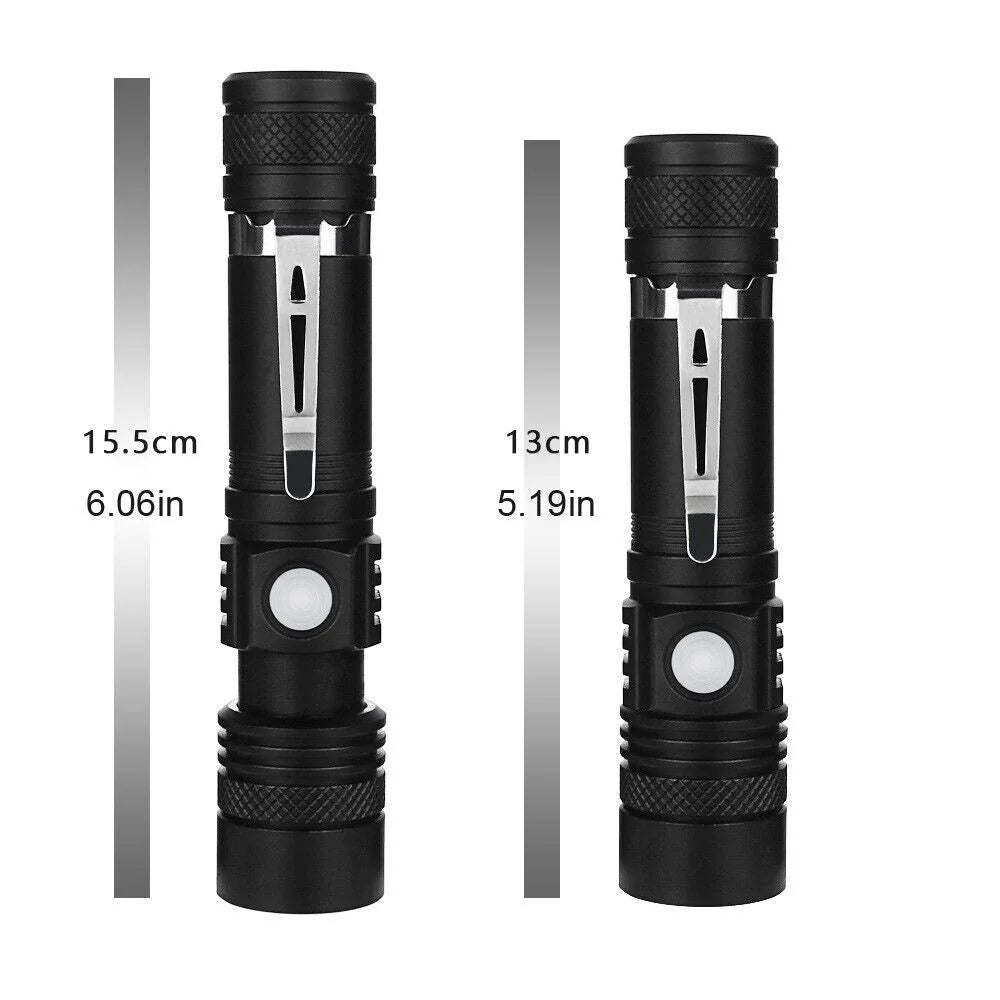 Hendrano™ Super Bright Rechargeable LED Flashlight with Zoom and 4 Modes