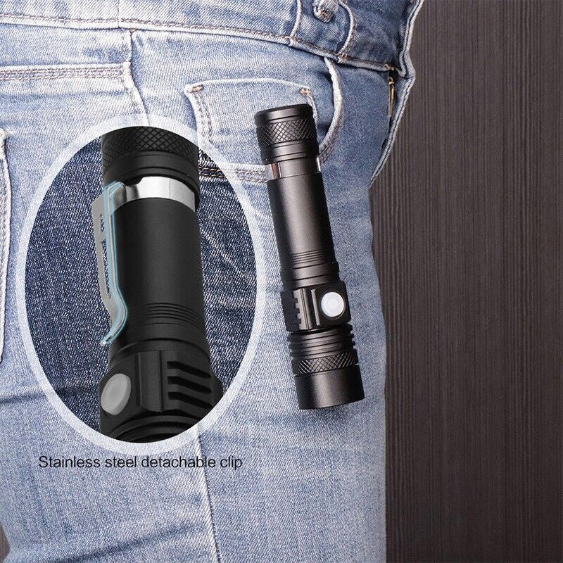 Hendrano™ Super Bright Rechargeable LED Flashlight with Zoom and 4 Modes