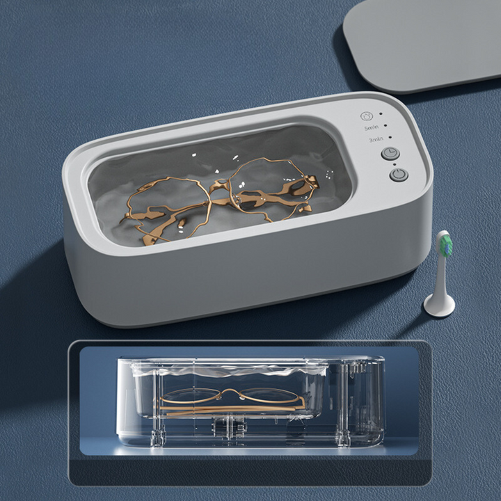 Ultrasonic Jewelry and Eyeglass Cleaner with Auto Shut-Off