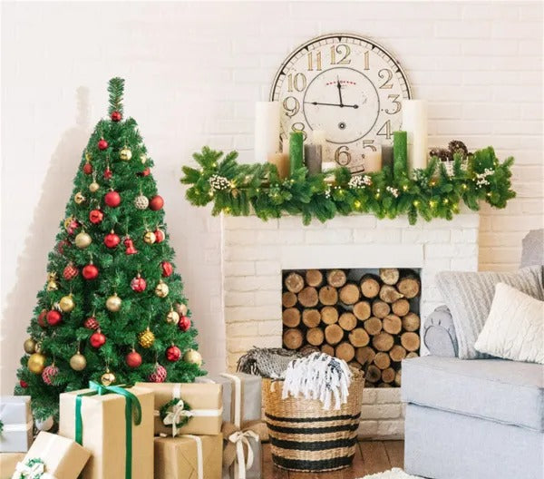 5 ft green artificial Christmas tree