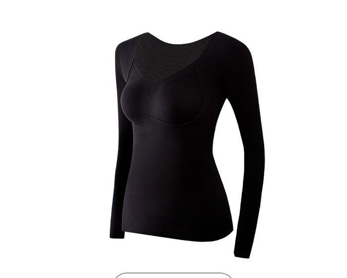 Hendrano Fleece-Lined Thermal Top with Built-In Bra