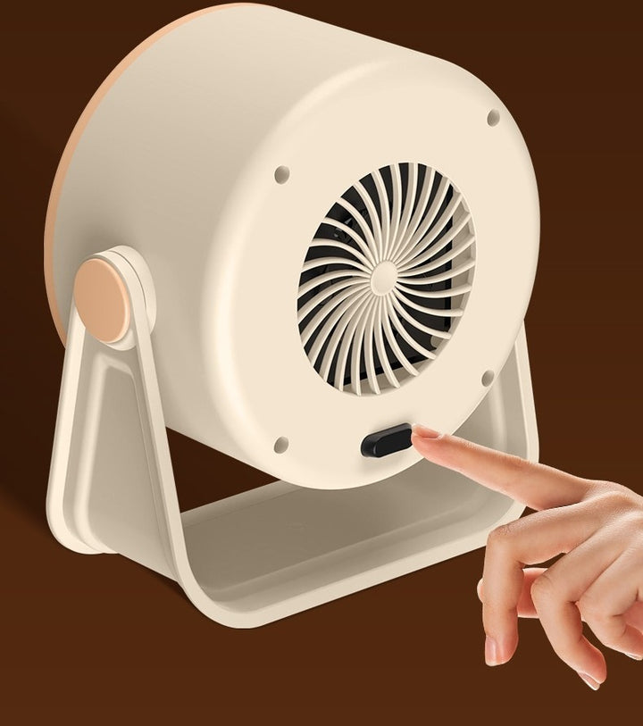 Round mini space heater on tilting stand