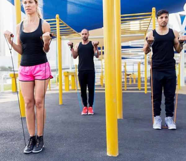 11-piece resistance tube band set