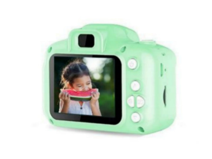 Small blue kids digital camera
