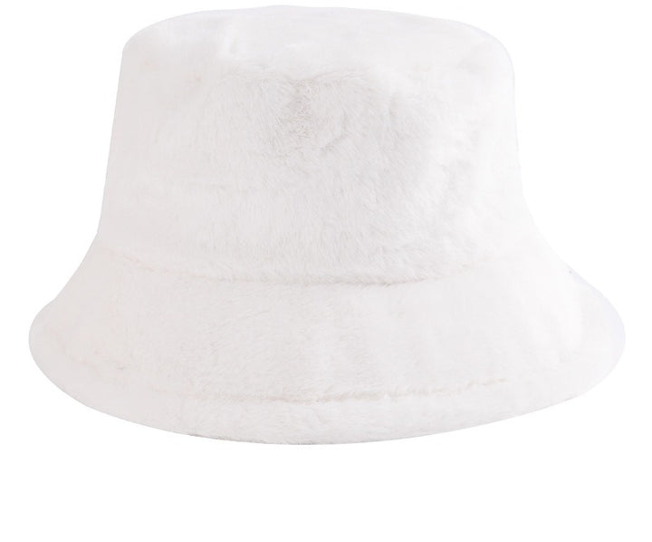 Fluffy leopard print faux fur bucket hat
