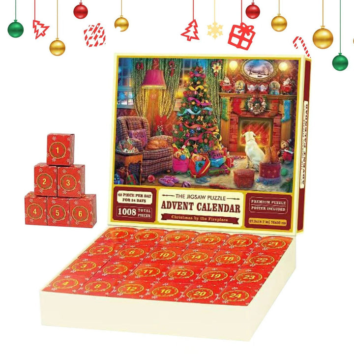 Christmas Jigsaw Puzzle Advent Calendar with Mystery Scenes