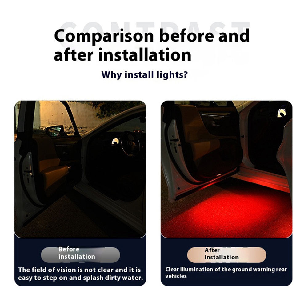 Wireless Car Door Projector Lights with 7 Colors and Auto Sensor