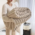 Hendrano™ Plush Textured Throw Blanket for Bed and Couch