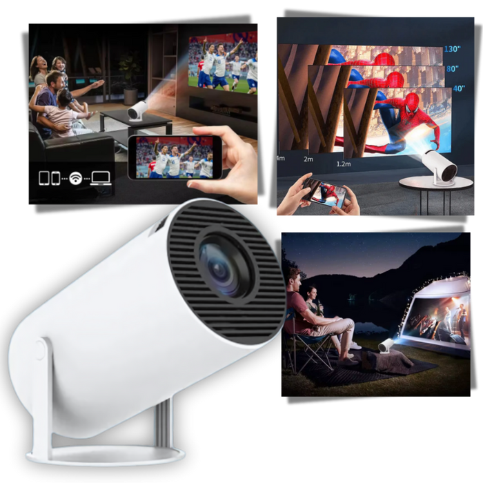 Hendrano™ Portable 4K Ultra HD Projector with Wi-Fi, Bluetooth and HDMI