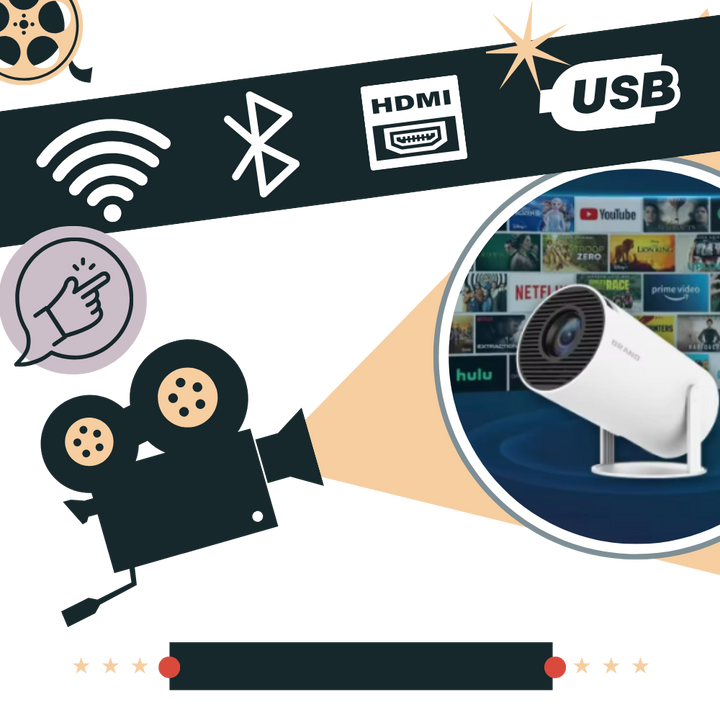 Portable 4K ultra HD projector