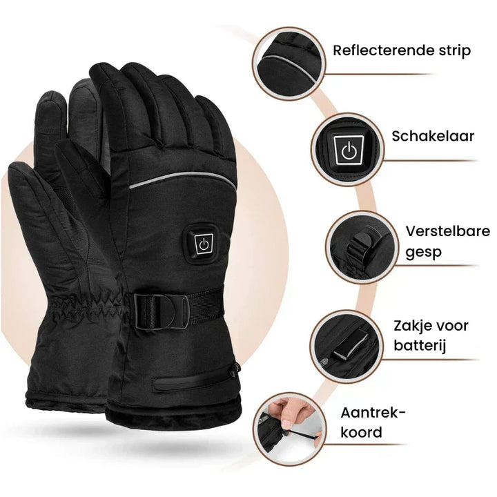 Hendrano™ Waterproof Heated Gloves with 3 Heat Levels and Touchscreen