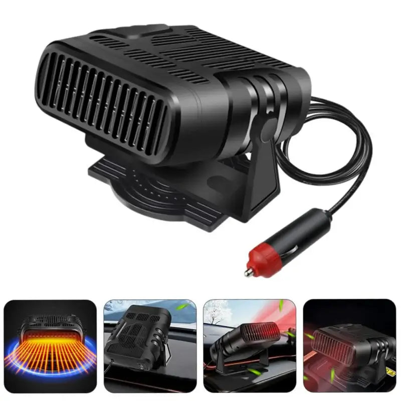 Hendrano™ 12V Car Heater and Cooling Fan with 360° Mount