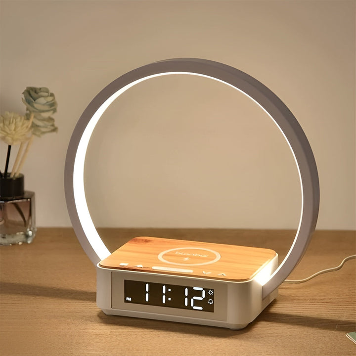 3-in-1 Bedside Lamp with Wireless Charger and Alarm Clock